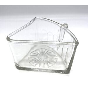 Vintage Triangular Pie Shaped Wheel Indiana Glass Refrigerator Dish *No Lid
